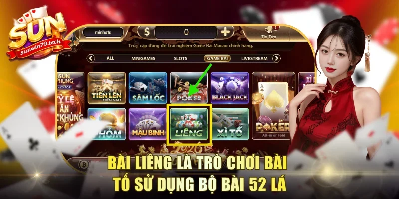 Bài Liêng là trò chơi bài tố sử dụng bộ bài 52 lá