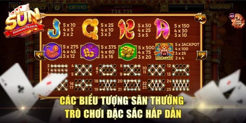 Các biểu tượng săn thưởng trò chơi đặc sắc hấp dẫn