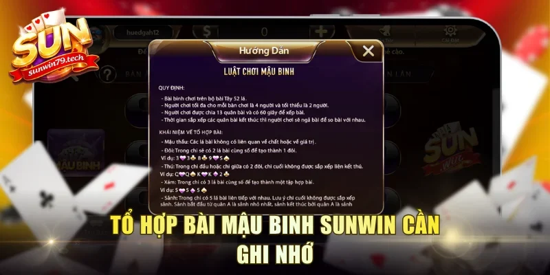 Tổ hợp bài Mậu Binh Sunwin cần ghi nhớ