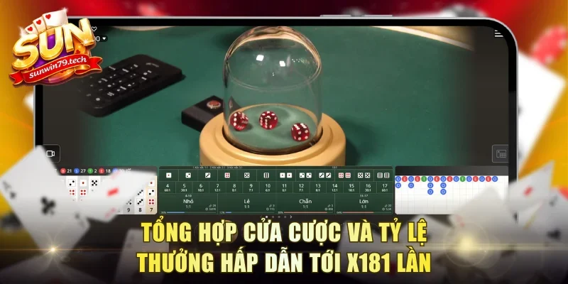 Tổng hợp cửa cược và tỷ lệ thưởng hấp dẫn tới x181 lần